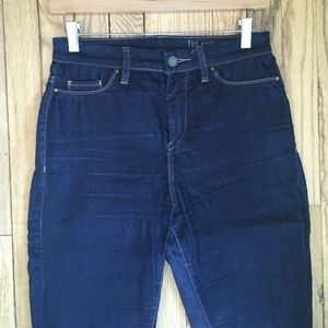 Blank NYC High Rise Skinny Stretch Denim Jean in Dark Blue Rinse Size 28